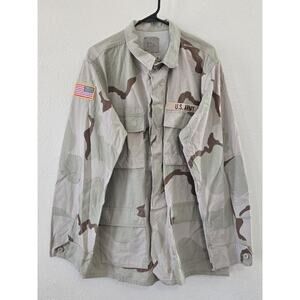 US Army DCU Desert Camo BDU Field Coat Jacket Large Long NSN 8415-01-327-5314